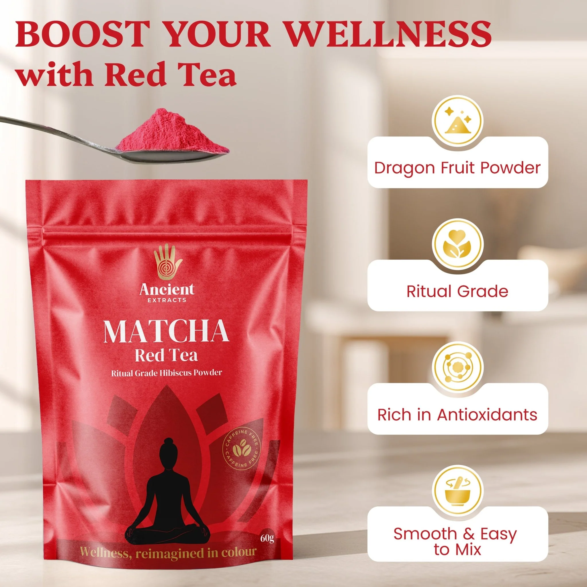 Ritual Grade Hibiscus Matcha Powder - Image 2