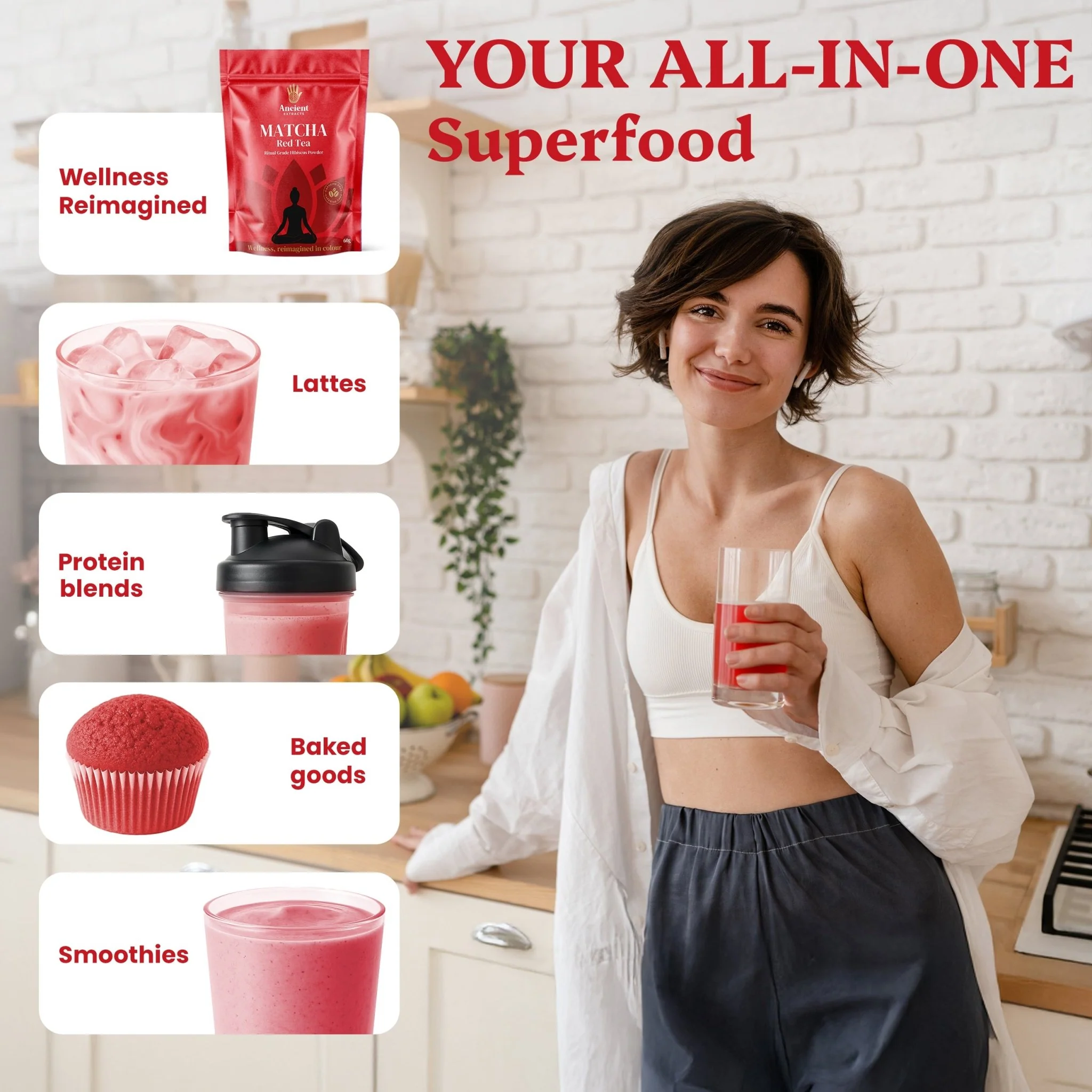 Ritual Grade Hibiscus Matcha Powder - Image 4